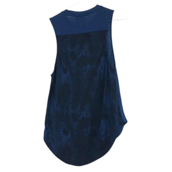 Adidas Navy Blue muscle tank top tie died draped back SP - Picture 2 of 14